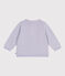 Cardigan bébé en tricot de coton uni violet PARME