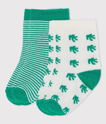 PETIT BATEAU - Lot de 2 paires chaussettes bébé