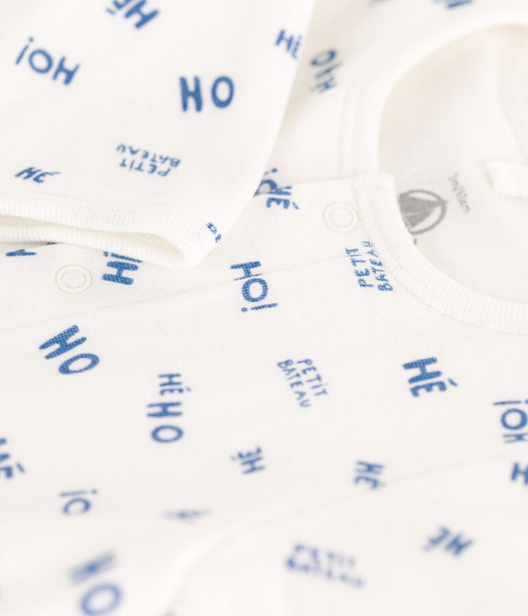 Bodyjama Heho b&eacute;b&eacute; en tubique blanc MARSHMALLOW/ CREPUSCULE