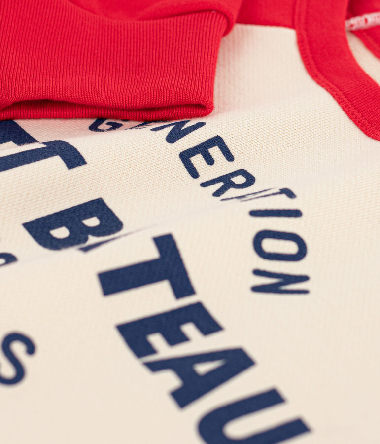 Sweatshirt en molleton enfant fille / gar&ccedil;on rouge PEPS/blanc AVALANCHE