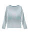 Tee-shirt manches longues femme bleu FONTAINE/blanc MARSHMALLOW