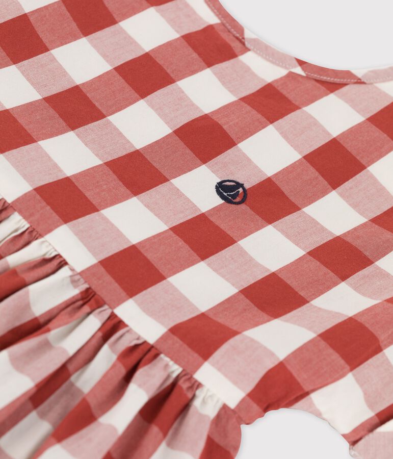 Robe manches courtes en popeline enfant fille OMBRIE/ AVALANCHE