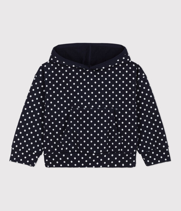 Sweatshirt &agrave; capuche enfant fille / gar&ccedil;on bleu/&eacute;cru