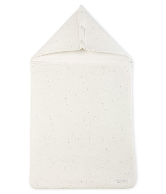 Nid d'ange bébé en tubique blanc MARSHMALLOW/blanc MULTICO
