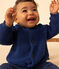 Cardigan en tricot de coton bébé bleu INCOGNITO