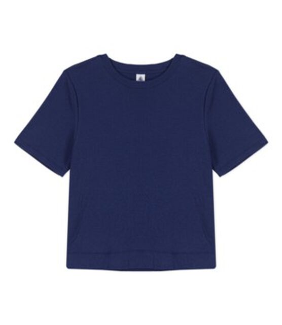 T-shirt LE BOXY en coton Femme bleu CHALOUPE