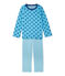 Pyjama garçon en tubique imprimé / rayé bleu IBIZA/bleu MAJOR