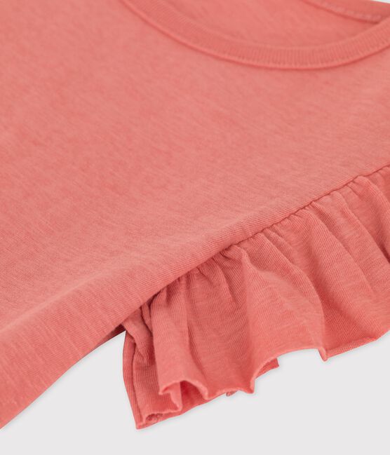 T-shirt manches courtes en coton enfant fille rose PAPAYE