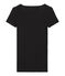 Tee-shirt manches femme courtes en coton léger noir NOIR