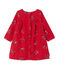 Robe bébé fille en tubique imprimé rouge FROUFROU/blanc MULTICO