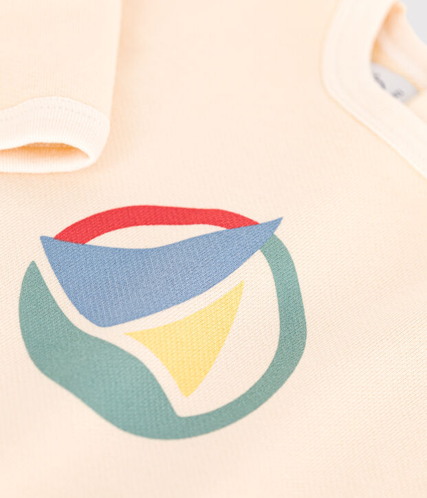 Sweatshirt en molleton b&eacute;b&eacute; &eacute;cru