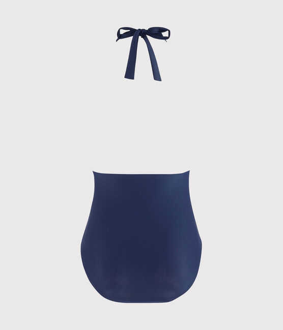 Maillot de bain 1 pièce écoresponsable femme bleu SMOKING
