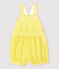 Salopette courte en seersucker rayé bébé fille jaune SHINE/blanc MARSHMALLOW