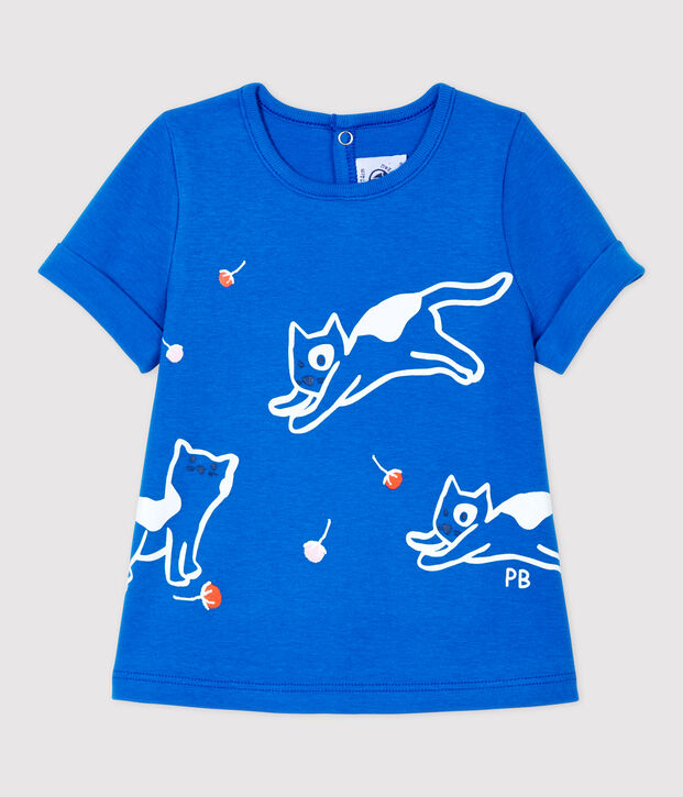 Tee-shirt en coton b&eacute;b&eacute;. bleu