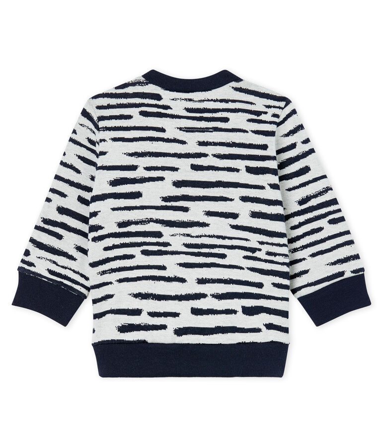 Sweatshirt b&eacute;b&eacute; mixte Jean Jullien blanc MARSHMALLOW/ DASH CN
