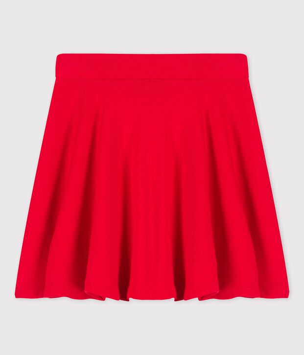 Jupe en coton bio enfant fille rouge