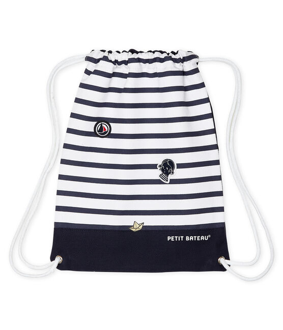 Sac à dos bleu ABYSSE/beige COQUILLE