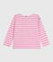 Marinière enfant en coton rose BOUDOIR/ MILK
