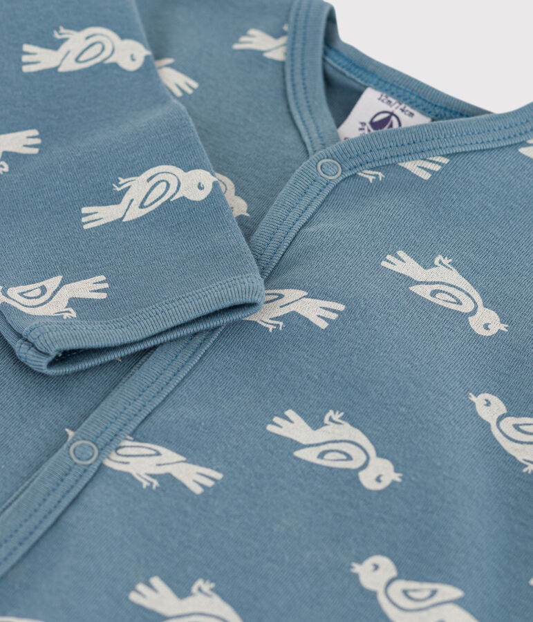 Dors-bien b&eacute;b&eacute; sans pieds bleu ROVER/blanc MARSHMALLOW