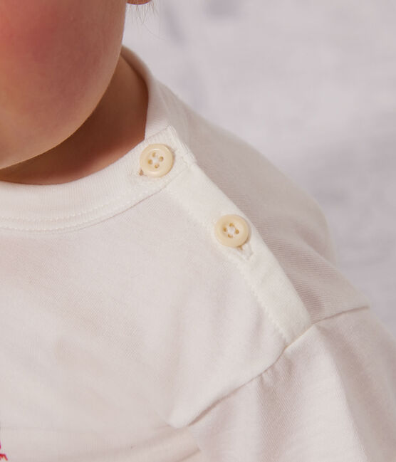 Tee-shirt Petit Bateau X Snoopy en jersey léger bébé blanc MARSHMALLOW
