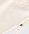 Salopette bébé unie en tricot laine et coton blanc MARSHMALLOW