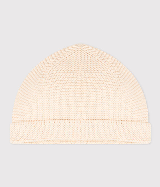 Bonnet bébé en tricot écru AVALANCHE