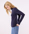 Tee-shirt l'Iconique Col roulé en coton femme bleu SMOKING