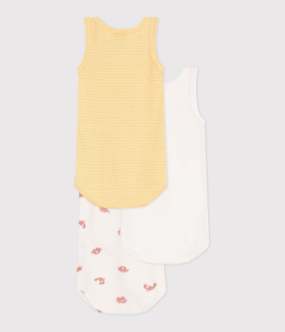 Lot de 3 bodies sans manches en coton crabe bébé variante 1