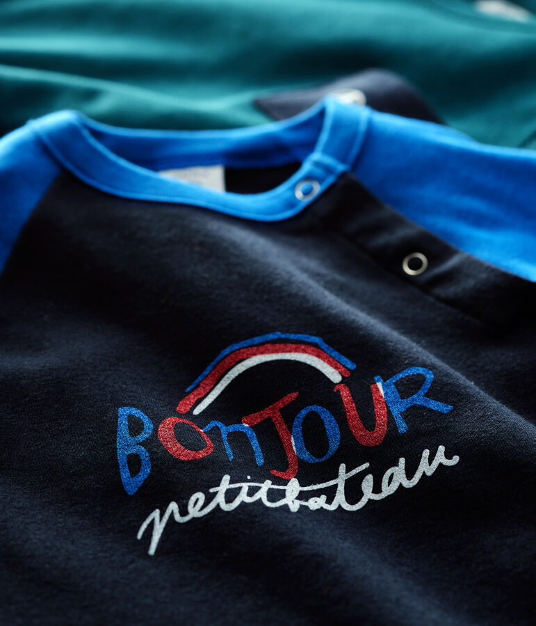 Lot de 2 tshirts coton b&eacute;b&eacute;. multicouleur