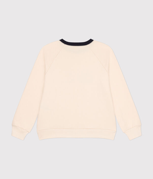 Sweatshirt en molleton femme &eacute;cru
