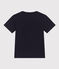 Tee-shirt en jersey léger enfant garçon bleu SMOKING/blanc MARSHMALLOW