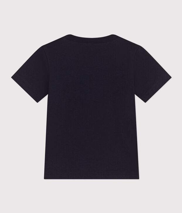 Tee-shirt en jersey l&eacute;ger enfant gar&ccedil;on bleu/blanc