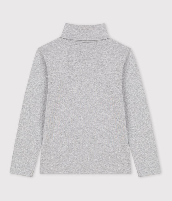 Sous-pull en coton enfant fille / garçon gris FUMEE CHINE