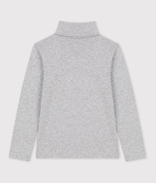 Sous-pull en coton enfant fille / gar&ccedil;on gris chin&eacute;