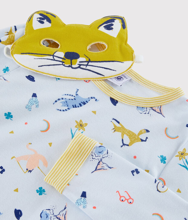 Pyjama d&eacute;guisement renard petit gar&ccedil;on en c&ocirc;te bleu/multicouleur