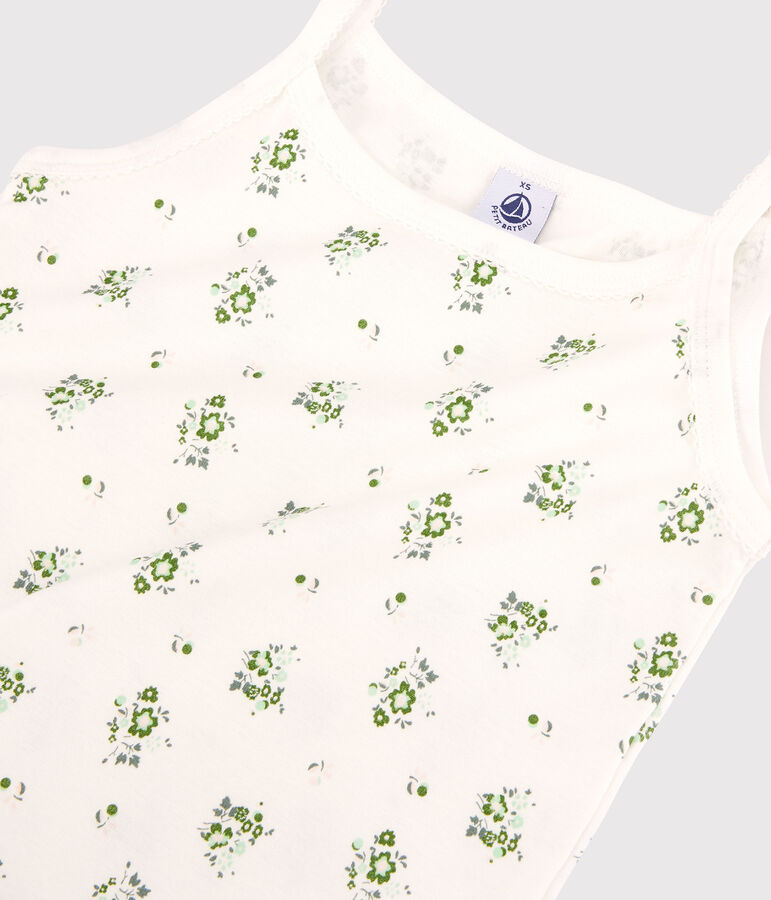 Chemise &agrave; bretelles L'ICONIQUE en coton Femme blanc MARSHMALLOW/blanc MULTICO