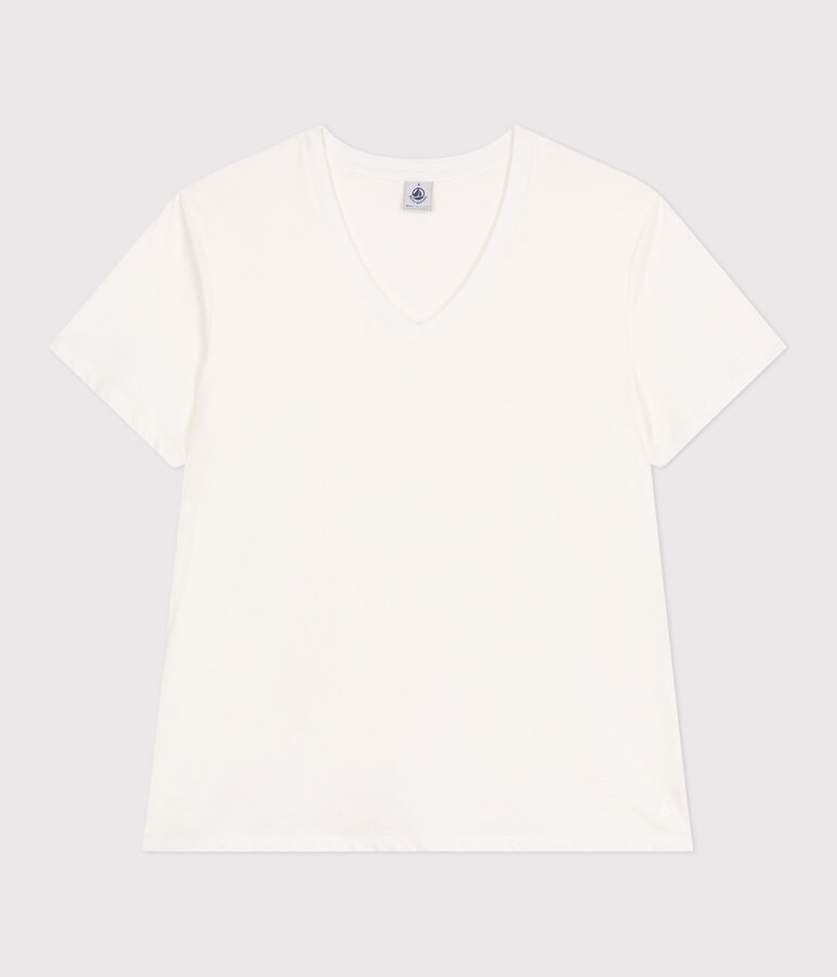 Tee-shirt Femme Le Droit en coton uni blanc MARSHMALLOW