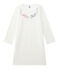 Chemise de nuit fille en bouclette velours blanc LAIT/jaune OR