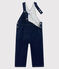 Salopette en molleton denim bébé bleu JEAN