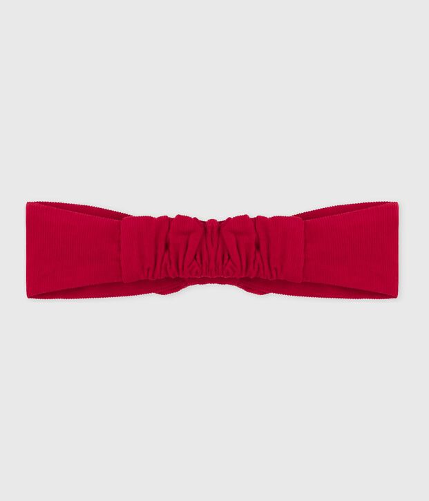 Bandeau b&eacute;b&eacute; en velours rouge