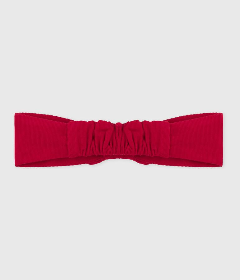 Bandeau b&eacute;b&eacute; en velours rouge
