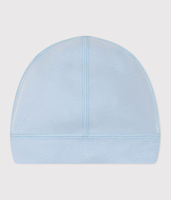 Bonnet bébé en coton uni bleu TOUDOU