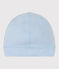 Bonnet bébé en coton uni bleu TOUDOU