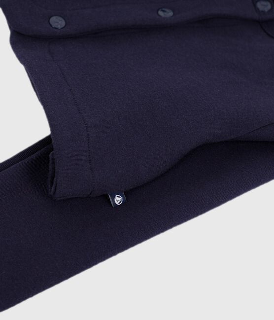 Cardigan enfant en coton uni bleu SMOKING