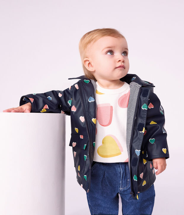 Cir&eacute; iconique b&eacute;b&eacute; imprim&eacute; coeurs bleu/multicouleur
