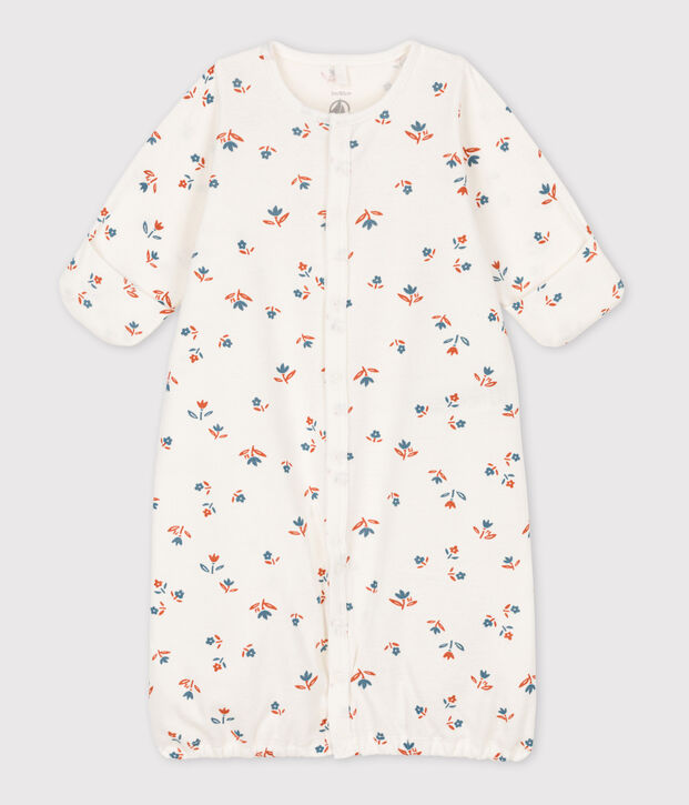 Combisac imprim&eacute; b&eacute;b&eacute; en coton blanc/multicouleur