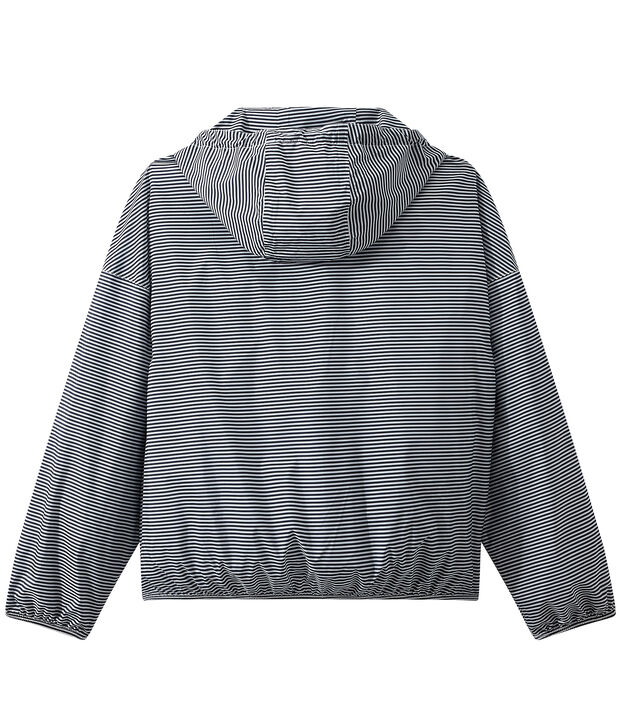 Coupe-vent court mixte bleu/blanc