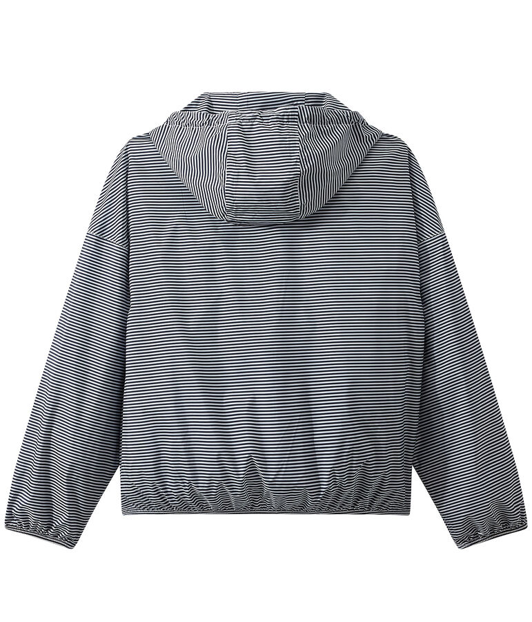 Coupe-vent court mixte bleu/blanc