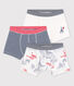 Lot de 3 boxers petit garçon en coton