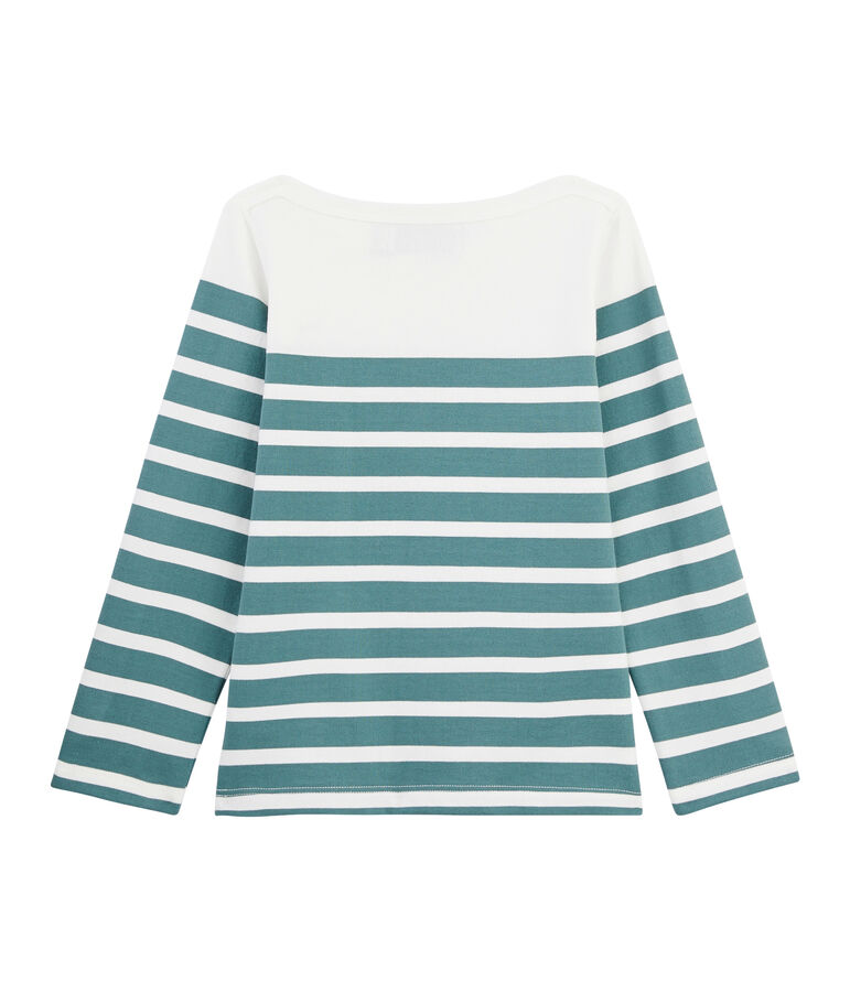 Marini&egrave;re en jersey enfant blanc/vert